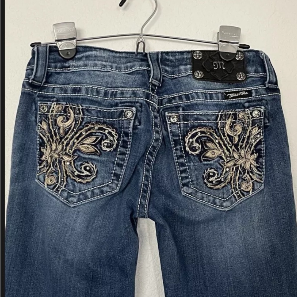 Miss Me Blue Embroidered Women's Jeans